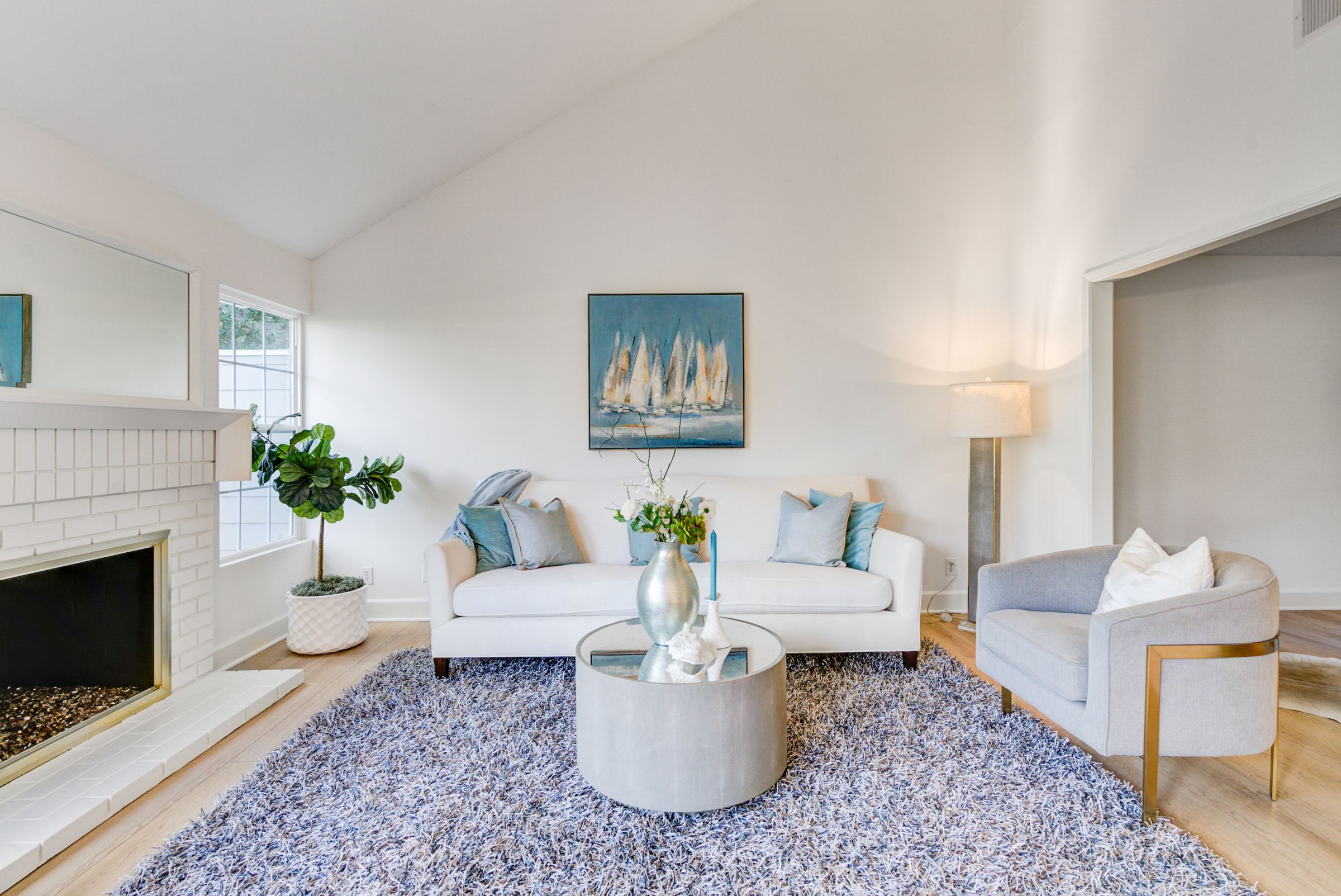 A staged living room ready for listing photos